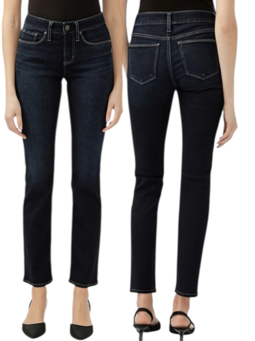 Silver Jeans Suki Straight Jeans W29 L31 Dark Indigo Curvy Fit Mid Rise